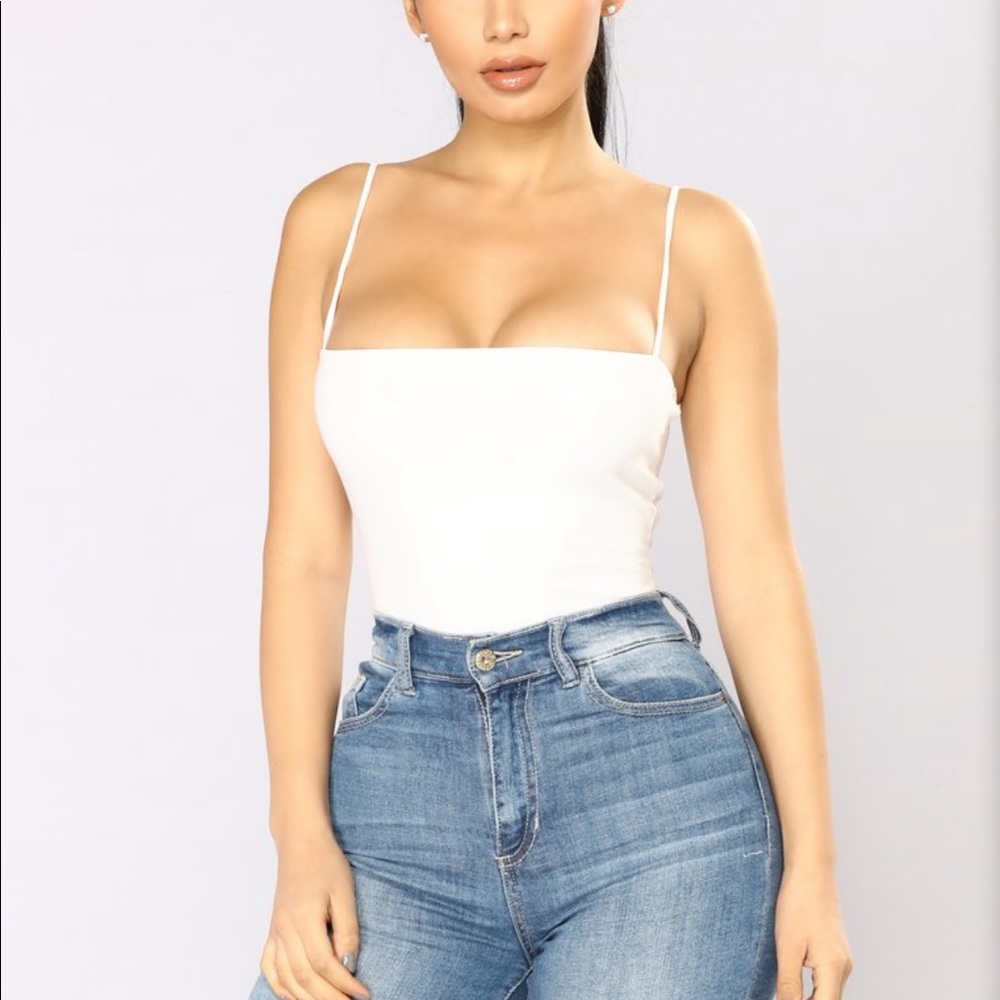 Ivory body suit fashion nova